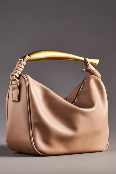 By Anthropologie Asymmetrical Hardware Satchel In Purple