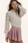 By Anthropologie Asymmetrical Pleated Skort In Pink