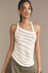 By Anthropologie Asymmetrical Sweater Tank Top In White
