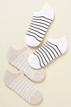 By Anthropologie Athletic Stripe Ankle Socks, Set Of 2