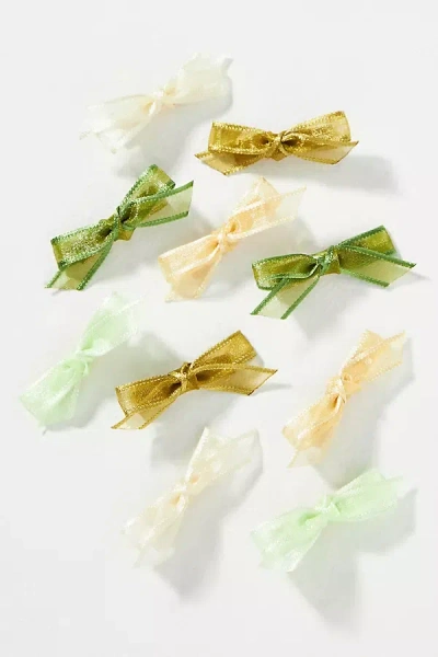 By Anthropologie Baby Chiffon Bows, Set Of 10 In Multi