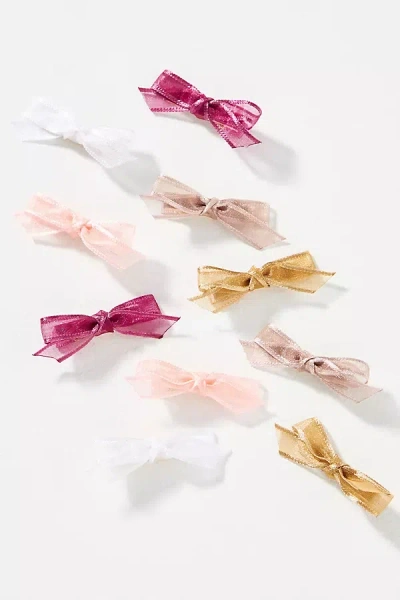 By Anthropologie Baby Chiffon Bows, Set Of 10 In Multi
