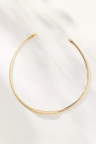 By Anthropologie Baguette Crystal Flat Chain Necklace