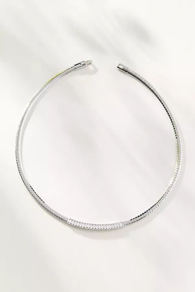 By Anthropologie Baguette Crystal Flat Chain Necklace