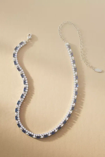 By Anthropologie Baguette Jewel Necklace In Blue