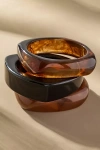 By Anthropologie Bangle Bracelets, Set Of 3 In Brown