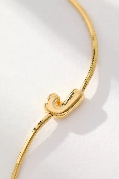 By Anthropologie Barely There Bubble Monogram Necklace