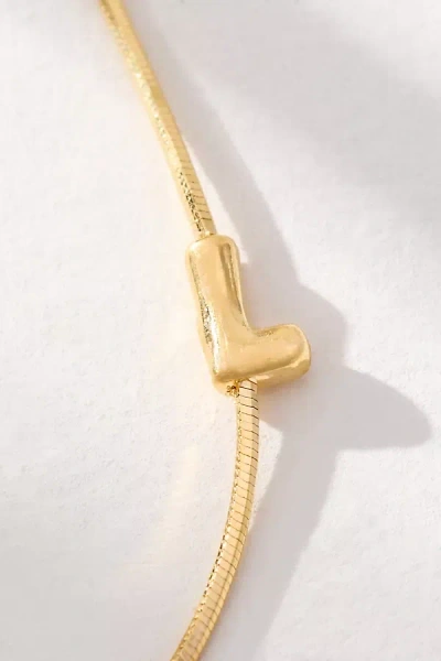 By Anthropologie Barely There Bubble Monogram Necklace