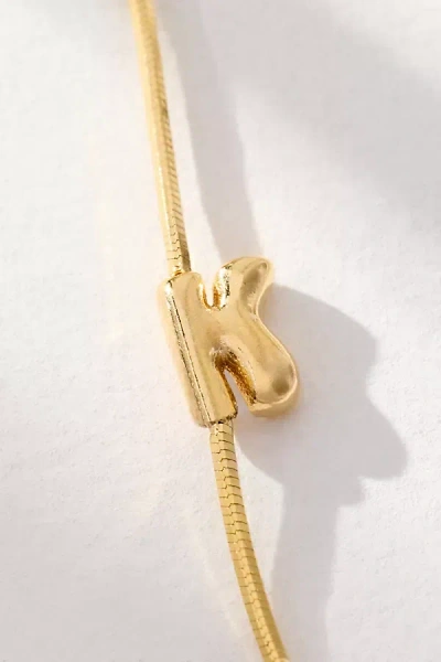 By Anthropologie Barely There Bubble Monogram Necklace