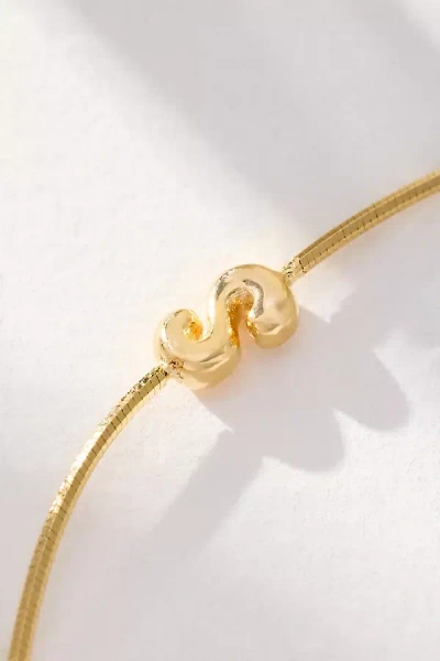 By Anthropologie Barely There Bubble Monogram Necklace