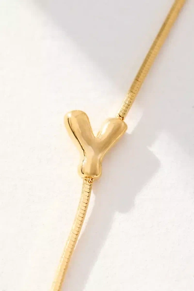By Anthropologie Barely There Bubble Monogram Necklace