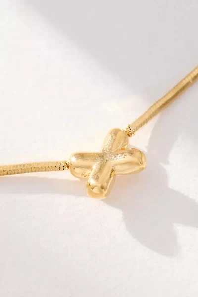 By Anthropologie Barely There Bubble Monogram Necklace