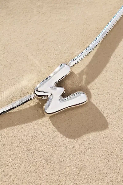 By Anthropologie Barely There Bubble Monogram Necklace