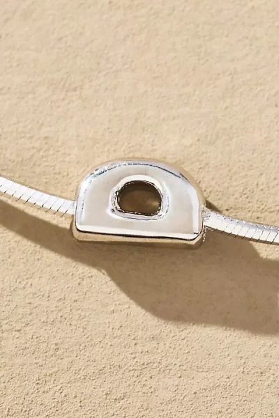 By Anthropologie Barely There Bubble Monogram Necklace In Metallic