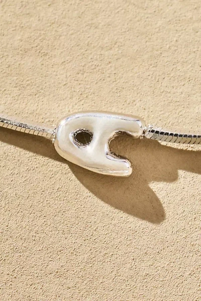 By Anthropologie Barely There Bubble Monogram Necklace In Metallic