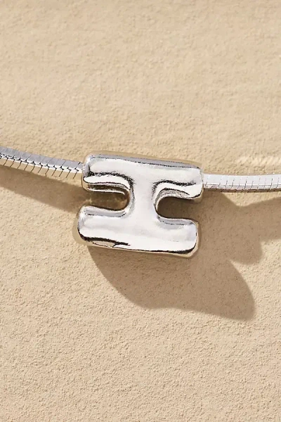 By Anthropologie Barely There Bubble Monogram Necklace In Metallic