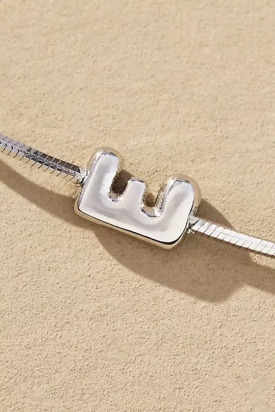 By Anthropologie Barely There Bubble Monogram Necklace In Metallic