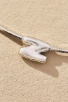 By Anthropologie Barely There Bubble Monogram Necklace In Metallic