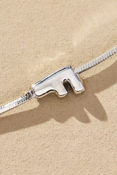 By Anthropologie Barely There Bubble Monogram Necklace In Metallic