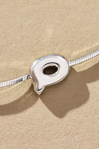 By Anthropologie Barely There Bubble Monogram Necklace In Metallic