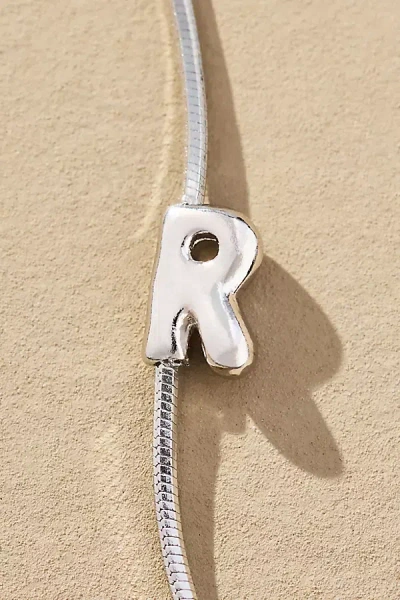 By Anthropologie Barely There Bubble Monogram Necklace In Metallic