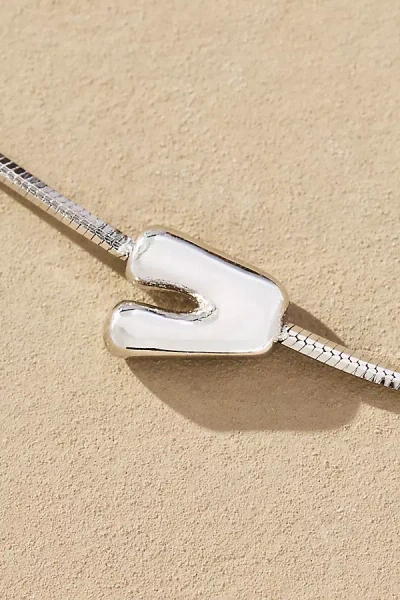 By Anthropologie Barely There Bubble Monogram Necklace In Metallic