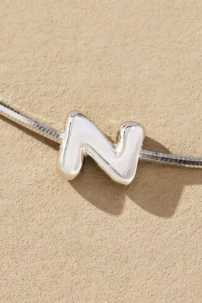 By Anthropologie Barely There Bubble Monogram Necklace In Metallic