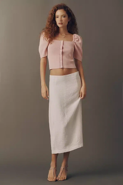 By Anthropologie Barrel Midi Skirt In Neutral