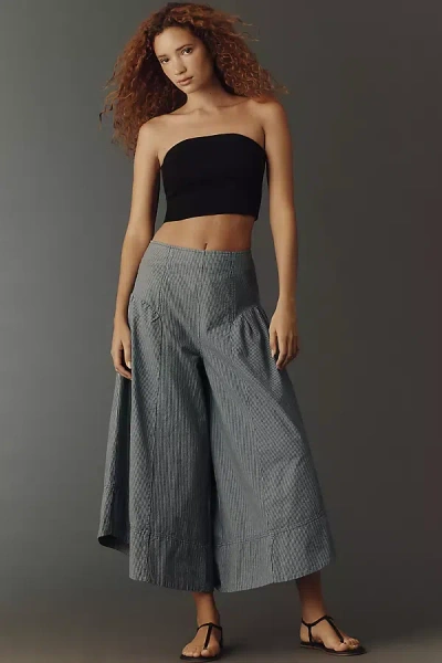 By Anthropologie Basque Waist Culottes In Blue