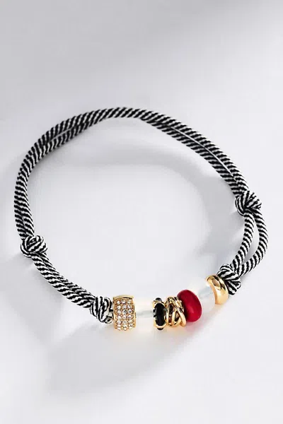 By Anthropologie Beaded Ankle Charm In Metallic