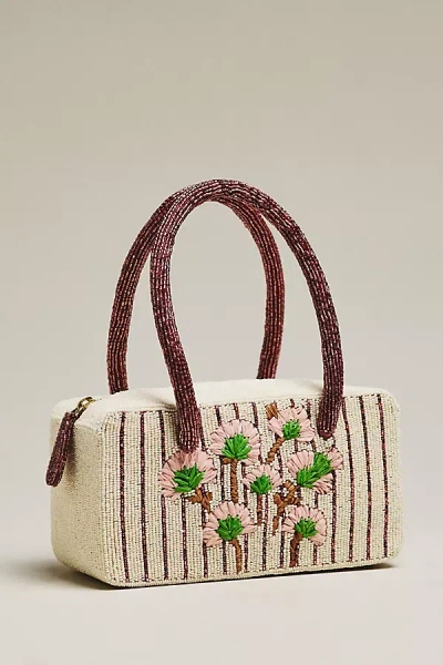 By Anthropologie Beaded Box-shaped Bag In Multi