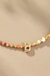 By Anthropologie Beaded Bubble Letter Lowercase Monogram Necklace In Alphabet