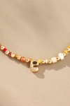 By Anthropologie Beaded Bubble Letter Lowercase Monogram Necklace In Alphabet