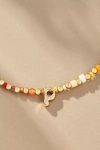 By Anthropologie Beaded Bubble Letter Lowercase Monogram Necklace In Alphabet