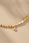 By Anthropologie Beaded Bubble Letter Lowercase Monogram Necklace In Alphabet