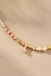 By Anthropologie Beaded Bubble Letter Lowercase Monogram Necklace In Alphabet