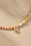 By Anthropologie Beaded Bubble Letter Lowercase Monogram Necklace In Alphabet