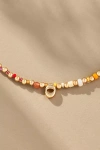 By Anthropologie Beaded Bubble Letter Lowercase Monogram Necklace In Alphabet