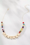 By Anthropologie Beaded Bubble-letter Necklace
