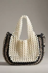 BY ANTHROPOLOGIE BEADED CABANA TOTE BAG