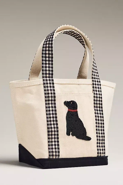 By Anthropologie Beaded Canvas Tote In Black