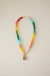 By Anthropologie Beaded Charm Cluster Necklace