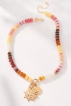 By Anthropologie Beaded Charm Cluster Necklace In Pink