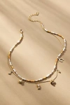 By Anthropologie Beaded Charm Layered Necklace