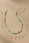 By Anthropologie Beaded Charm Layered Necklace