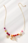 By Anthropologie Beaded Charm Necklace