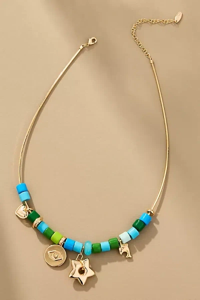 By Anthropologie Beaded Charm Necklace