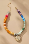 By Anthropologie Beaded Charm Necklace In Multicolor