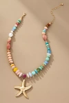 By Anthropologie Beaded Charm Necklace In Yellow