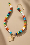 By Anthropologie Beaded Cluster Charm Necklace In Multicolor